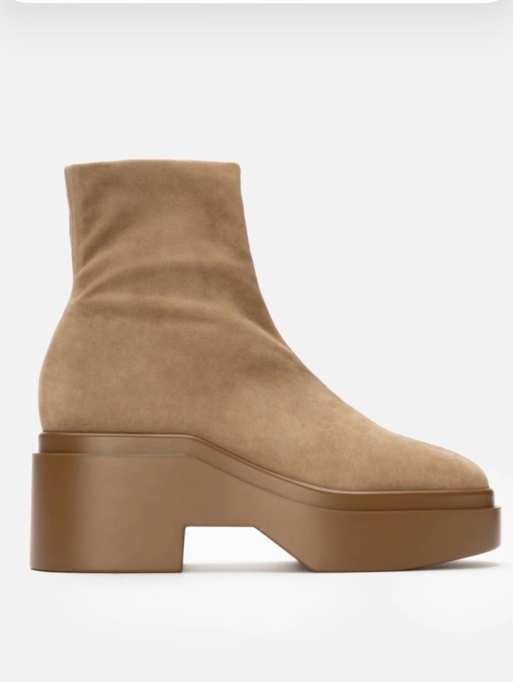 $800 CLERGERIE
Nelle Suede Plattorm Ankle Boots size 38